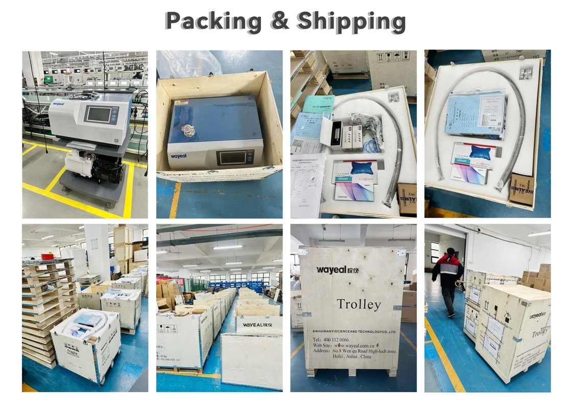 Μικρός ανιχνευτής διαρροής 5*10-13Pa.m3/s Ανιχνευτής διαρροής ήλίου με οθόνη αφής 7 ιντσών